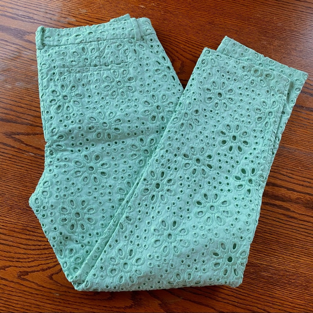 J Crew | Cafe Capri eyelet pants